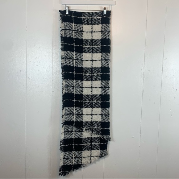 American Eagle AE Plaid Check Gingham Oversized Scarf Wrap Shawl Blanket - Picture 3 of 7